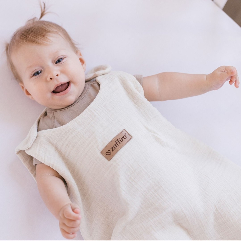 Miegmaišis iš muslino, 0,5 TOG, „Malaga“, 6–12 mėn., vanilės spalvos